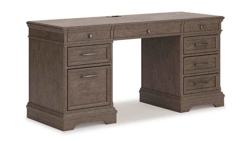 Picture of Janismore Executive Desk - Weathered Gray