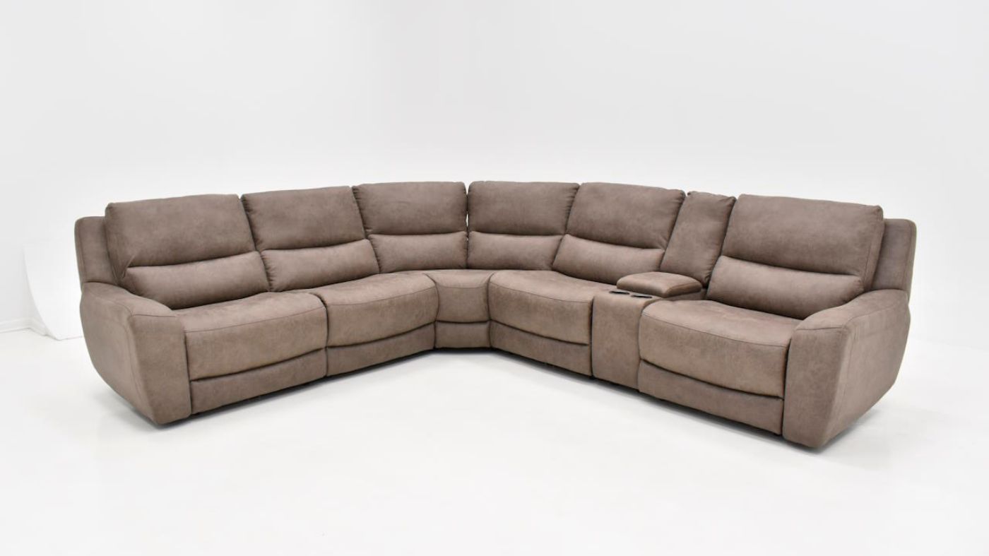 Picture of Kobicha Power Sectional - Brown