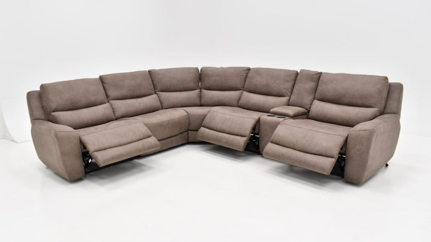 Picture of Kobicha Power Sectional - Brown