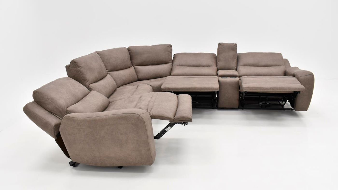 Picture of Kobicha Power Sectional - Brown