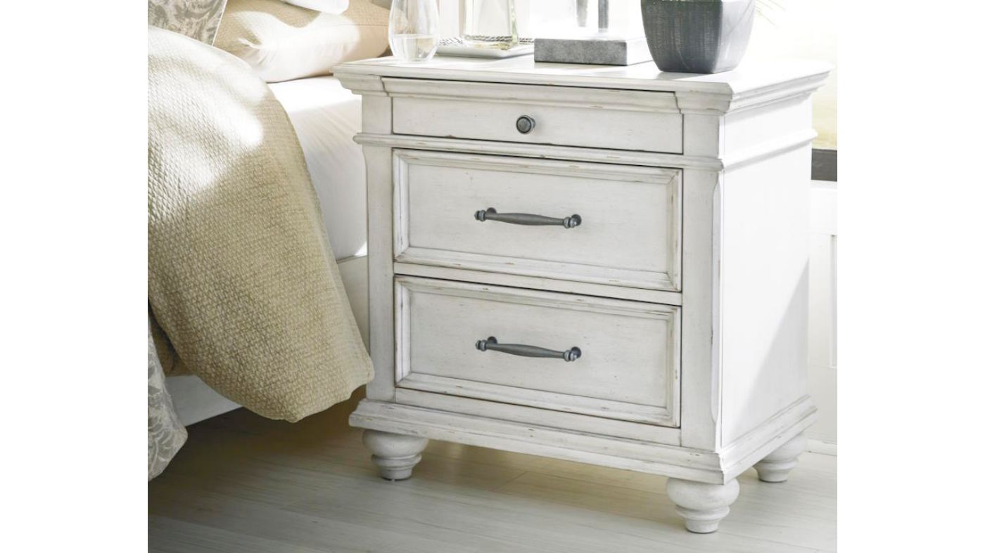 Picture of Kanwyn 3 Drawer Nightstand - White