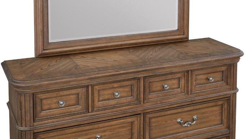 Picture of Keystone Dresser with Mirror - Brown