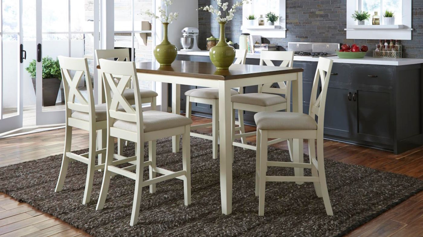 Picture of Thornton 7-Piece Gathering Table Set - White
