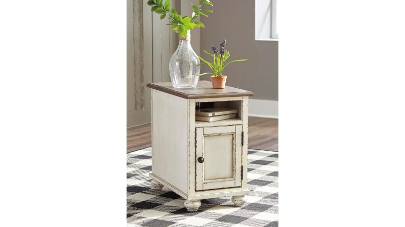 Picture of Realyn Casual Chair Side Table - White