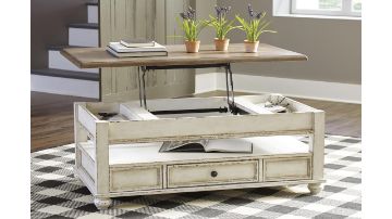 Fregine Lift-Top Coffee Table - White | Home Furniture