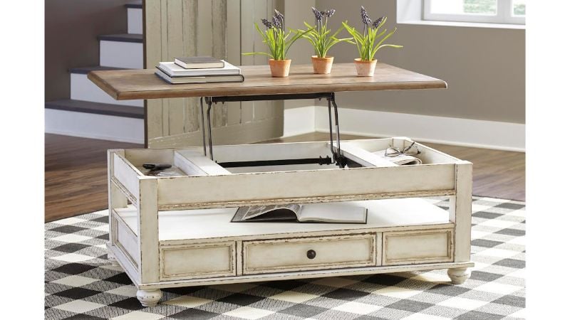 Picture of Realyn Lift Top Coffee Table - White