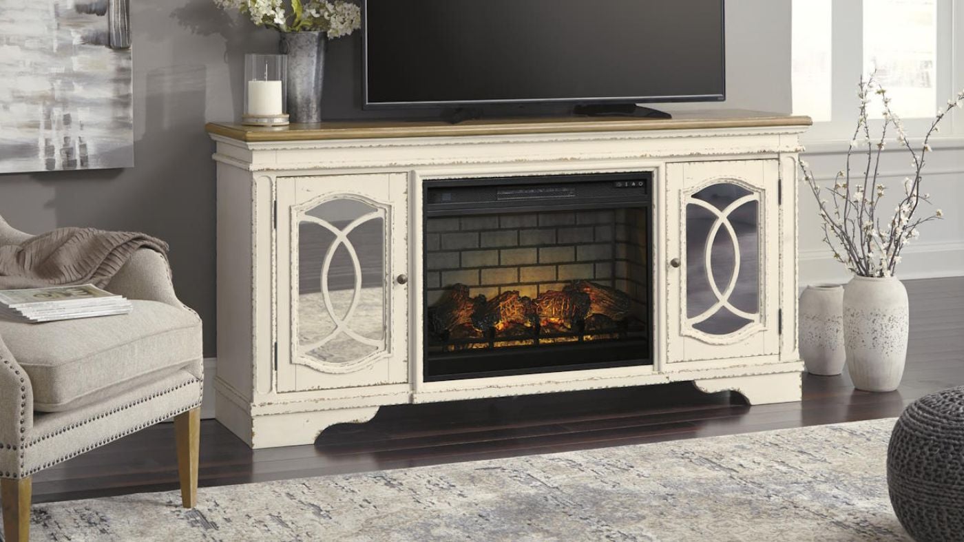 Picture of Realyn TV Stand with Fireplace