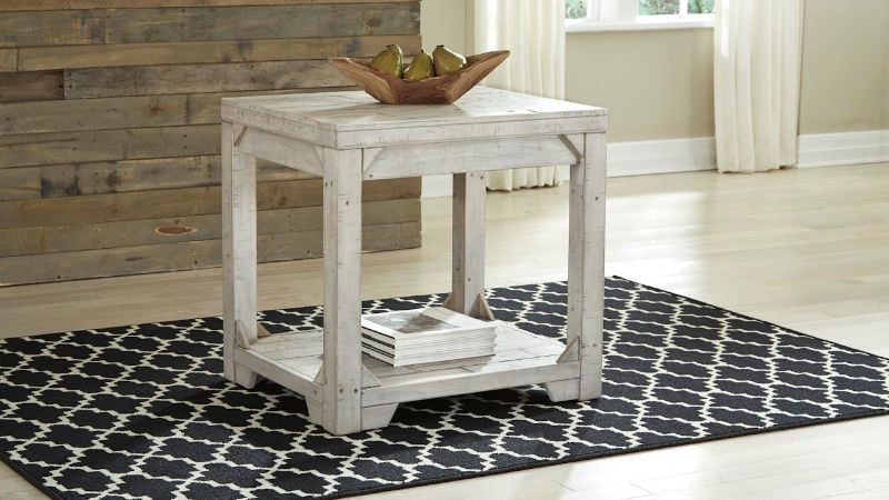 Picture of Fregine End Table - Whitewash Finish