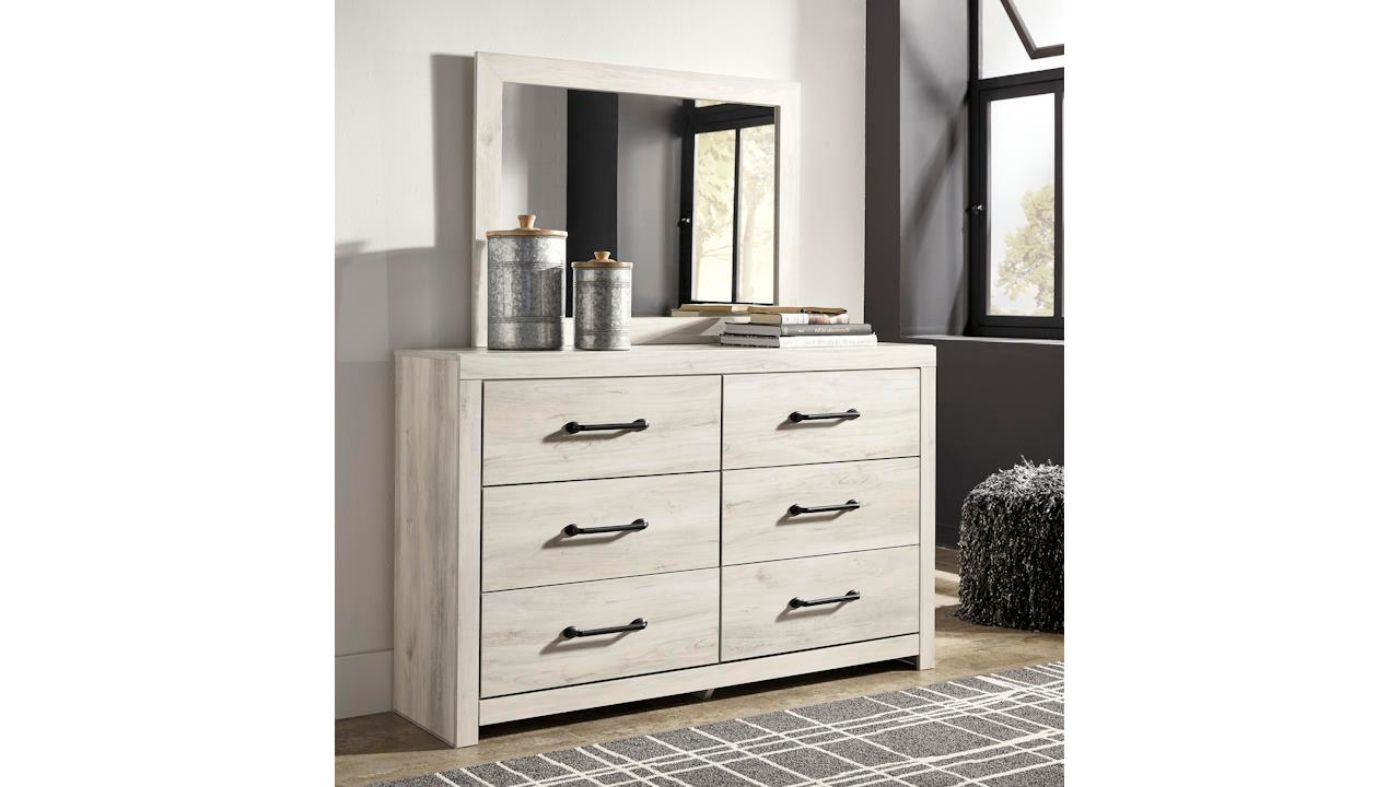 Picture of Cambeck Dresser with Mirror - White