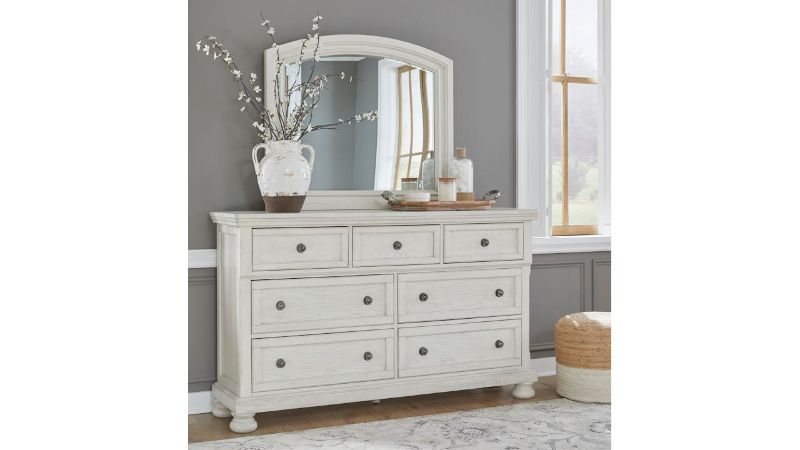 Picture of Robbinsdale Dresser with Mirror - White
