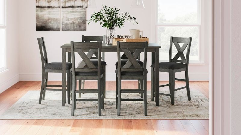 Picture of Caitbrook 7-Piece Counter Height Dining Set - Gray