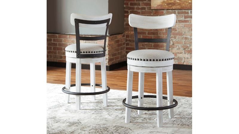 Picture of Valebeck 24 Inch 2 Pack Barstools - White