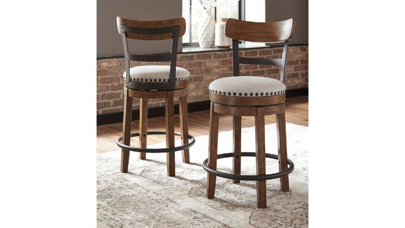 Picture of Valebeck 24 Inch 2 Pack Barstools - Brown