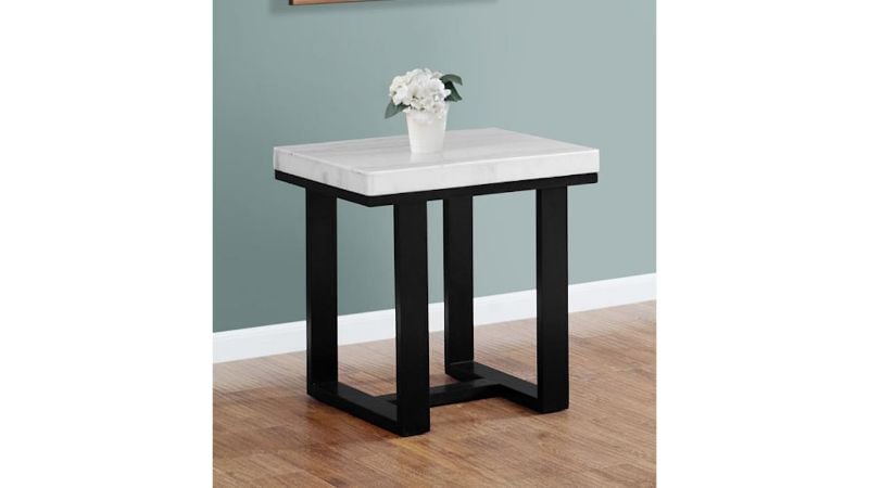 Picture of Lucca Marble End Table - Black with Marble Top