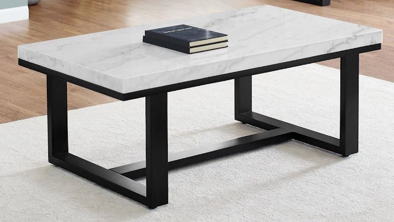 Picture of Lucca Marble Coffee Table - Black with Marble Top