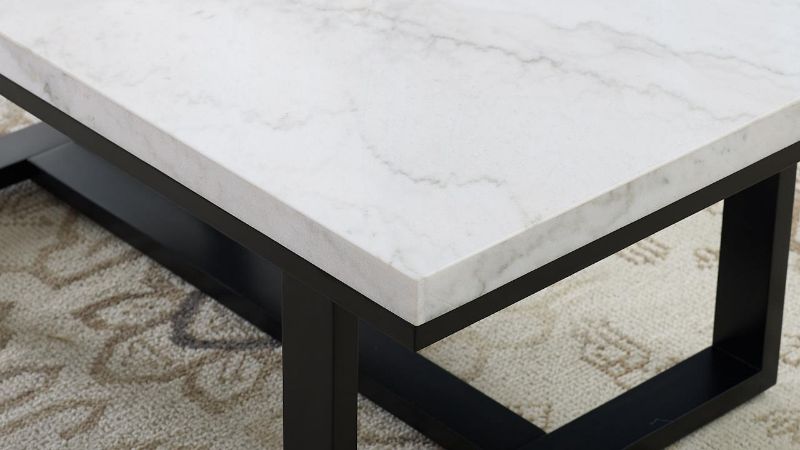 Picture of Lucca Marble Coffee Table - Black with Marble Top