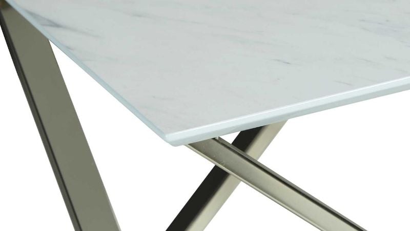 Picture of Zurich End Table - Silver with Marble Top