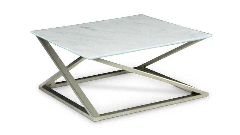 Picture of Zurich Coffee Table - Silver with Marble Top