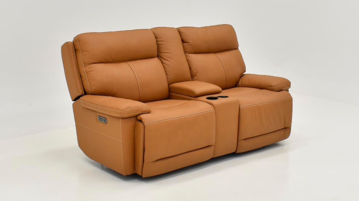 Picture of Fletcher Power Loveseat - Brown