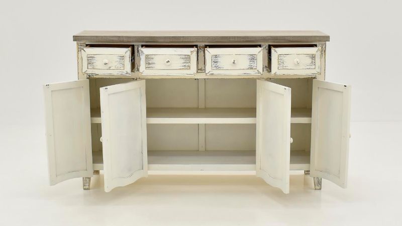 Picture of Lexie 4 Drawer 4 Door Console - Off White