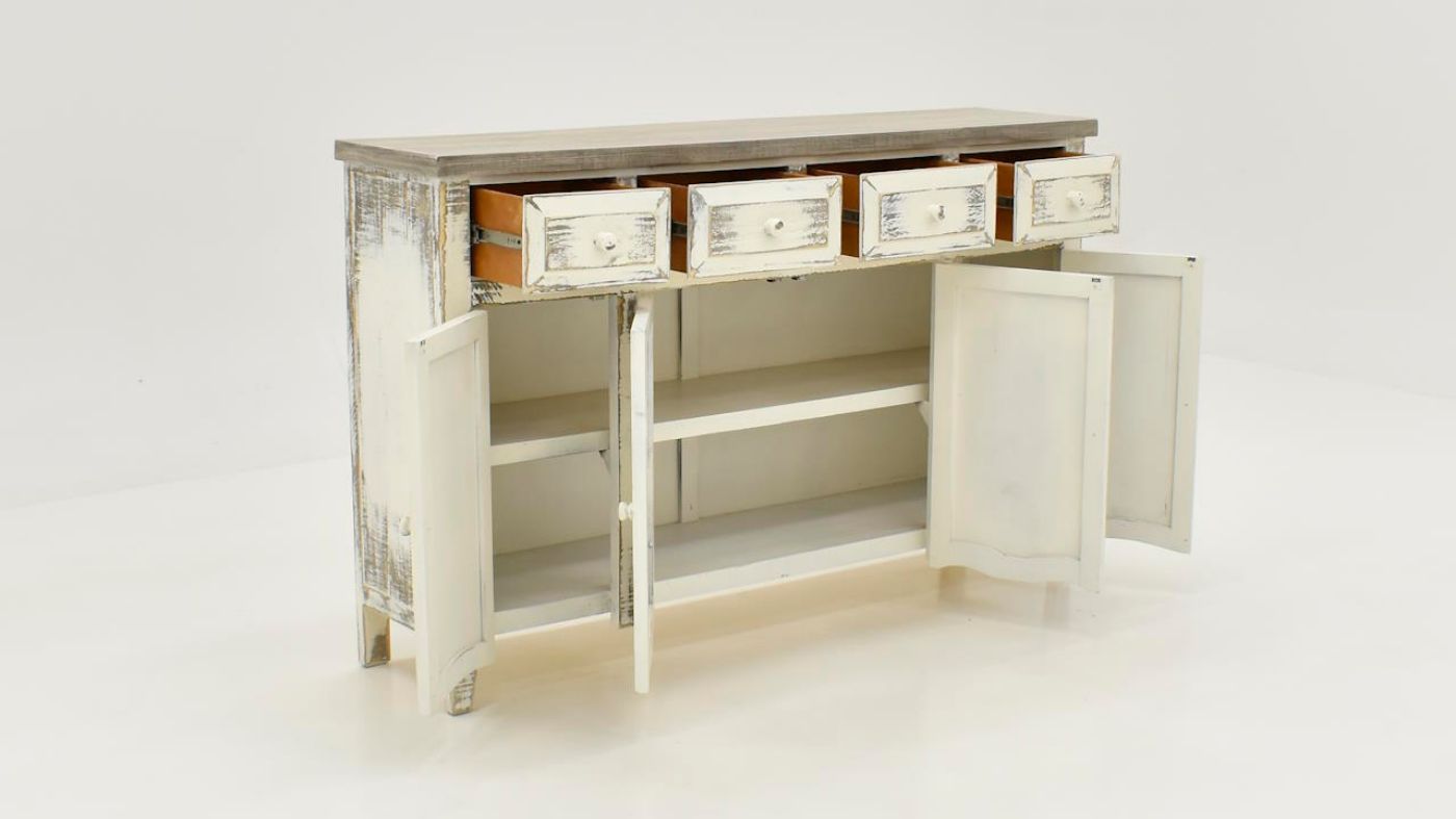 Picture of Lexie 4 Drawer 4 Door Console - Off White