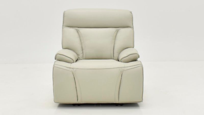 Picture of Bringle Leather Power Recliner - Light Gray