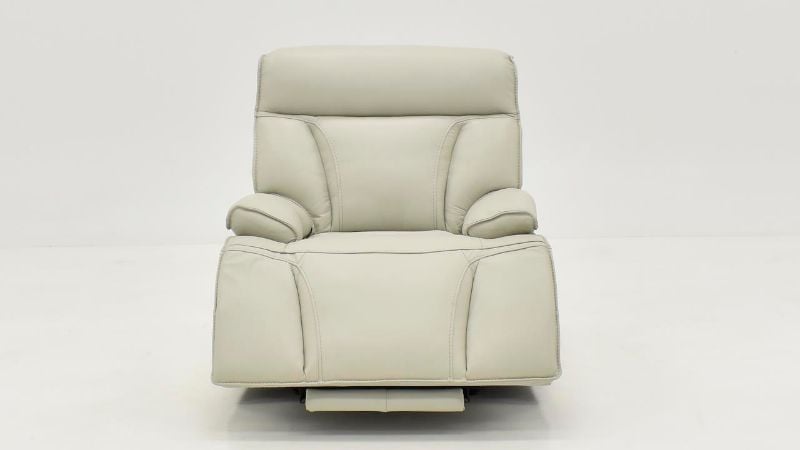 Picture of Bringle Leather Power Recliner - Light Gray