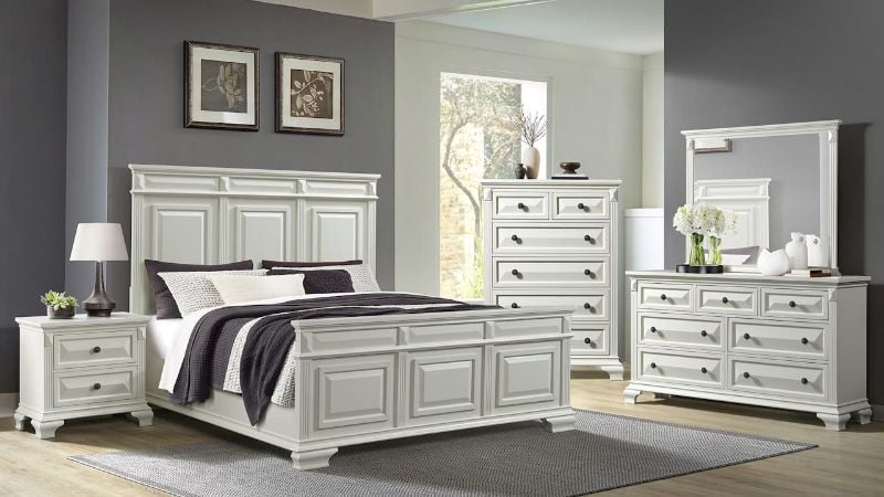 Picture of Bridgestone Queen Panel Bed Set - White