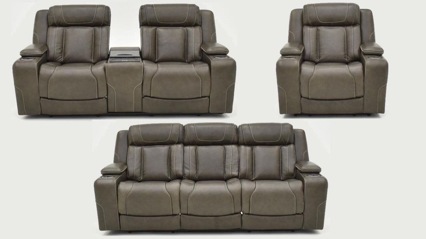 Picture of Bentley Power Sofa Set - Brown