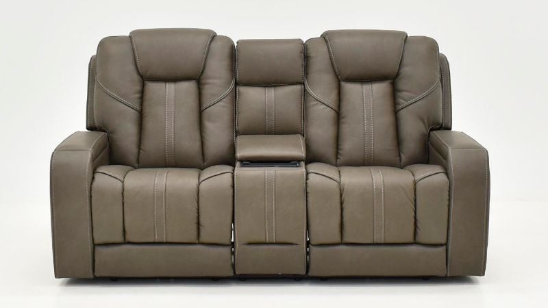 Picture of Alpha Power Loveseat with Audio - Smoke