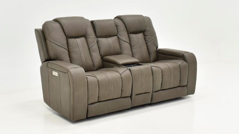 Picture of Alpha Power Loveseat with Audio - Smoke