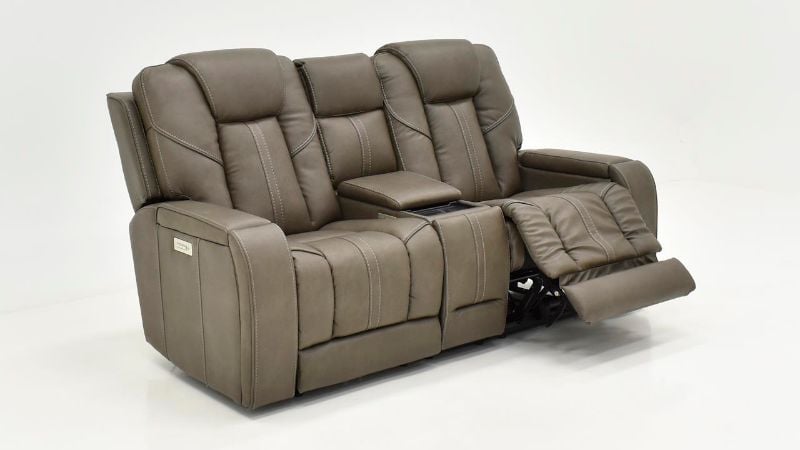 Picture of Alpha Power Loveseat with Audio - Smoke