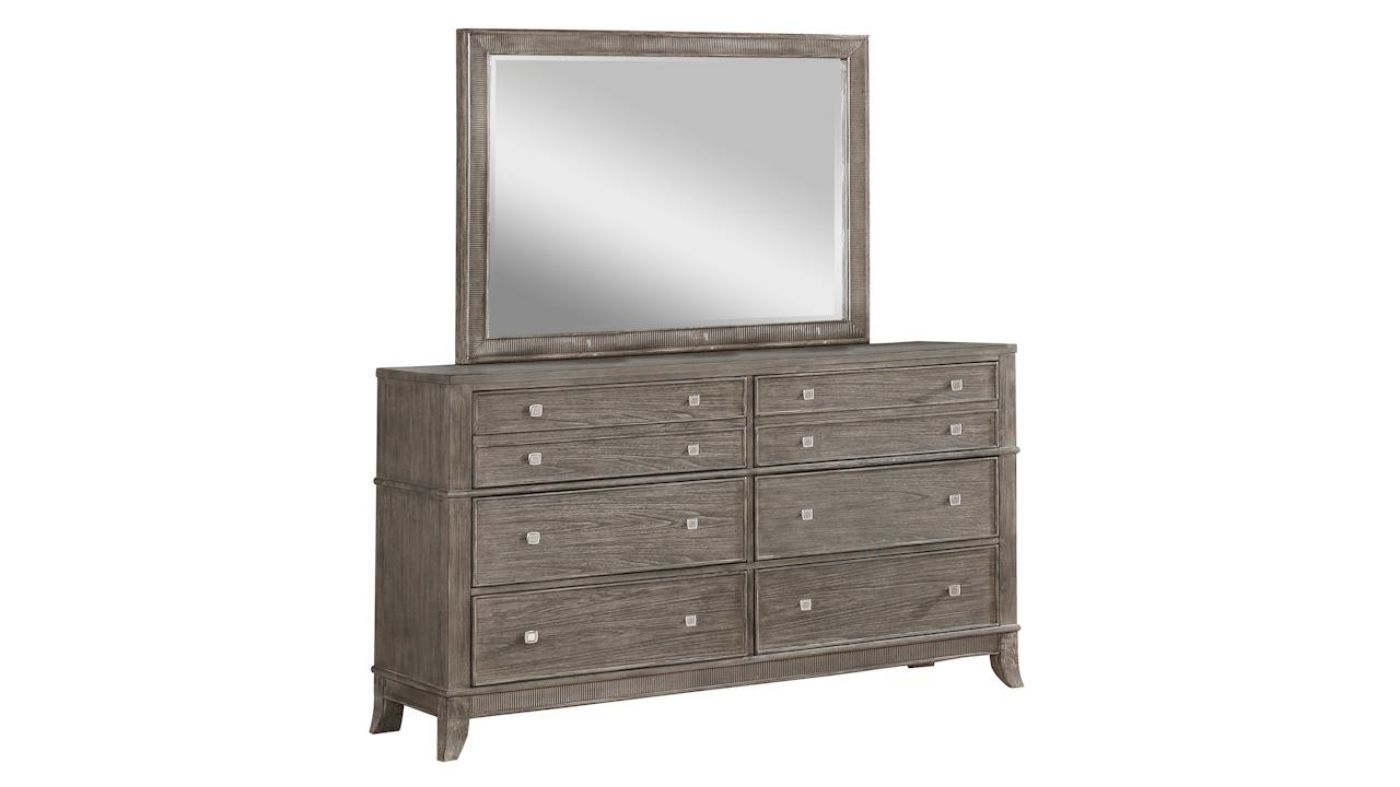 Picture of Cloey Dresser with Mirror - Gray