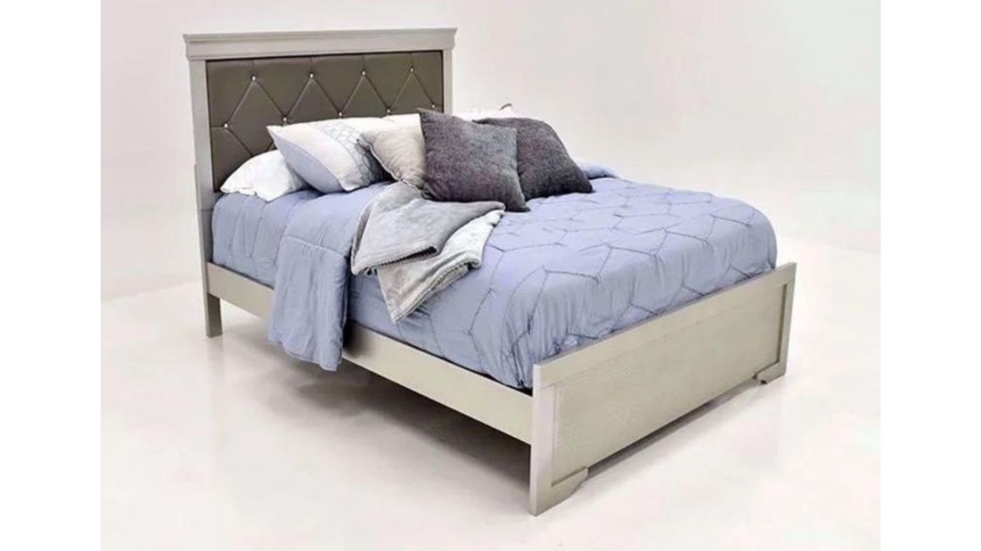 Picture of Amalia King Size Upholstered Bed - Silver