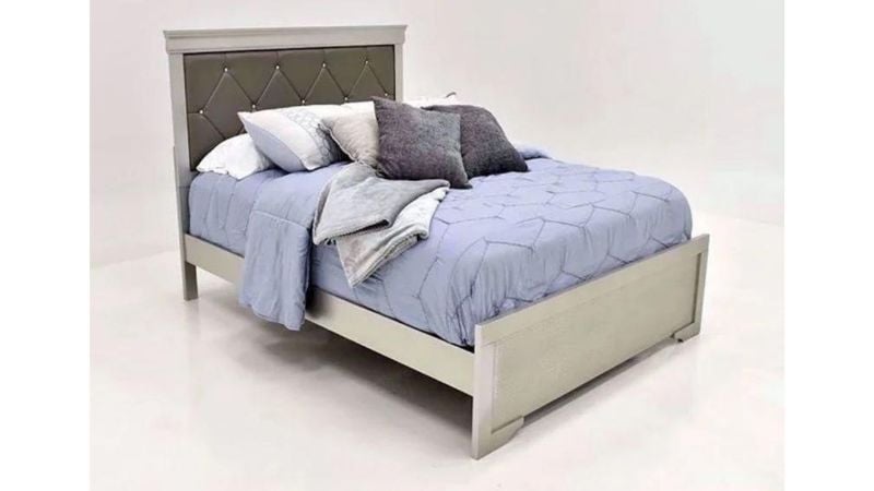 Picture of Amalia Upholstered Bed - Silver