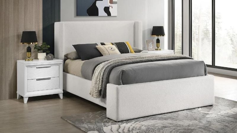 Picture of Marley King Upholstered Bed - White