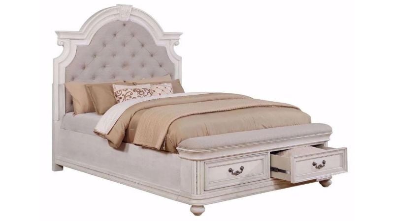 Picture of Keystone Queen Size Bed - White