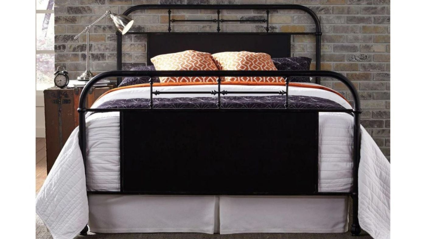 Picture of Vintage Queen Metal Bed - Black