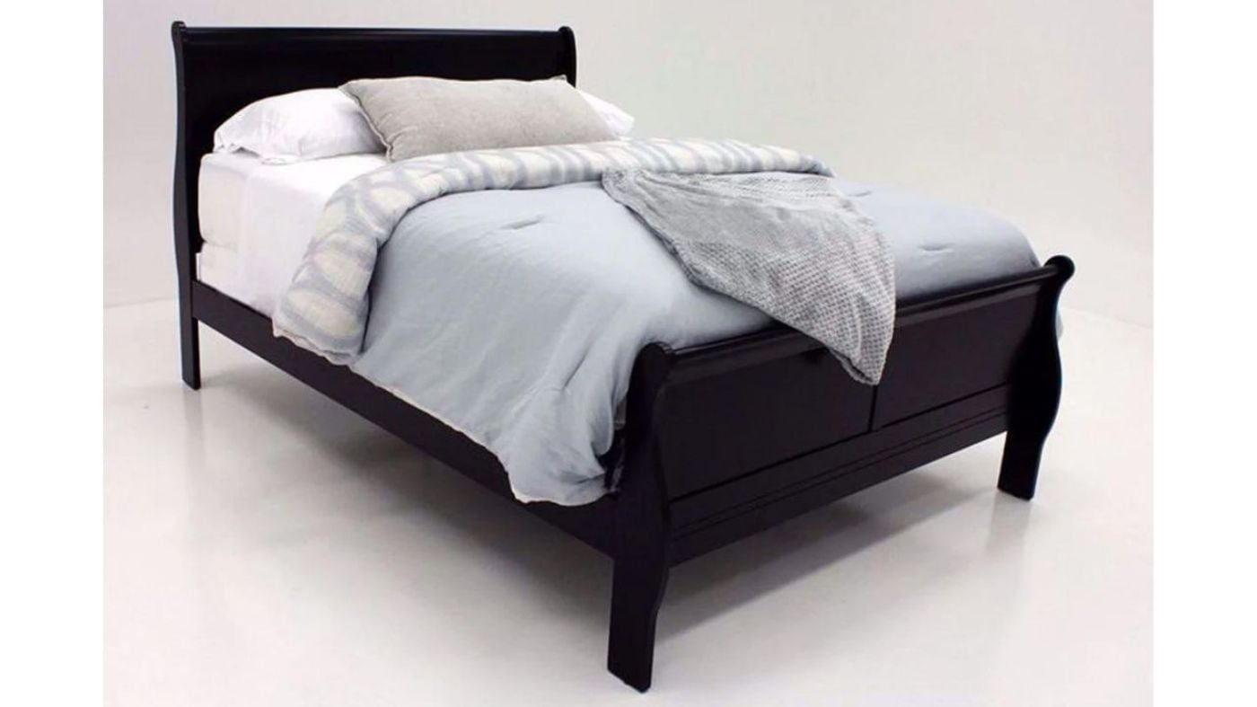 Picture of Louis Philippe Full Sleigh Bed - Black