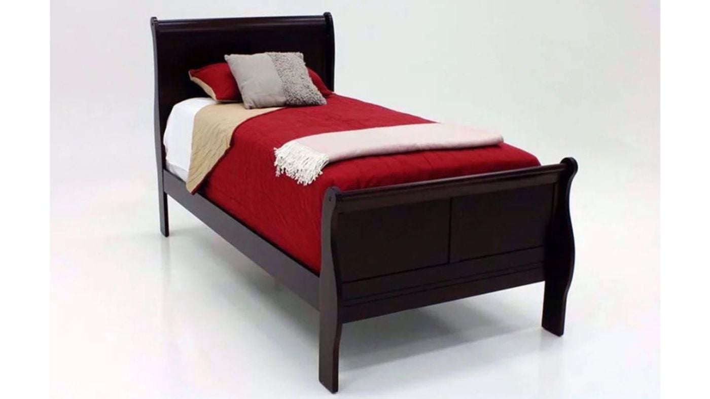 Picture of Louis Philippe Twin Sleigh Bed - Brown