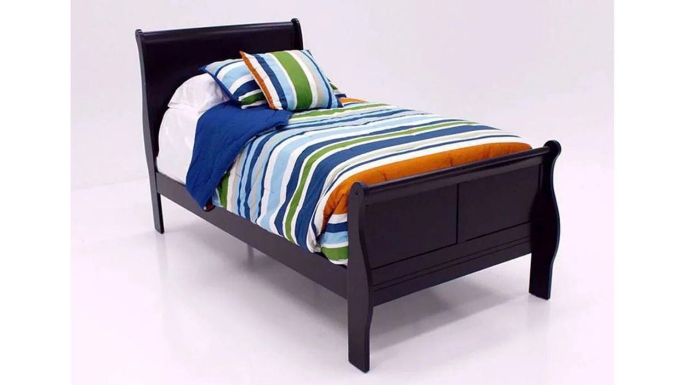 Picture of Louis Philippe Twin Sleigh Bed - Black
