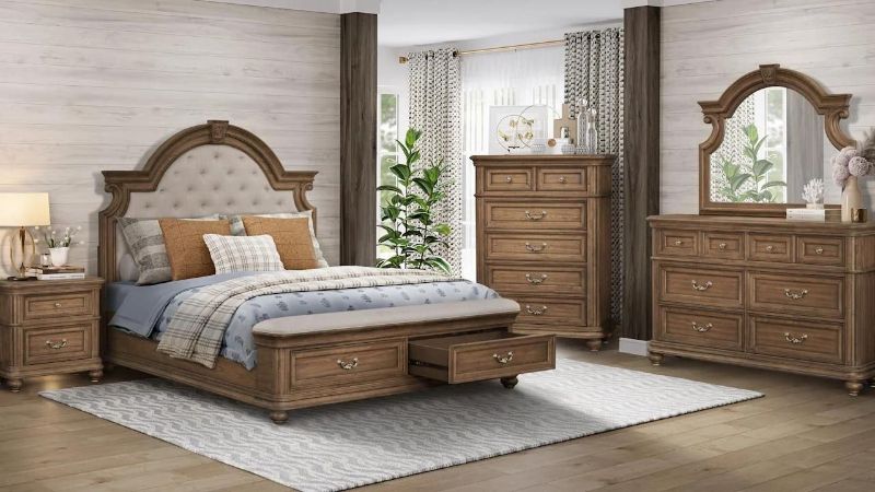 Picture of Keystone King Size Bedroom Set - Brown