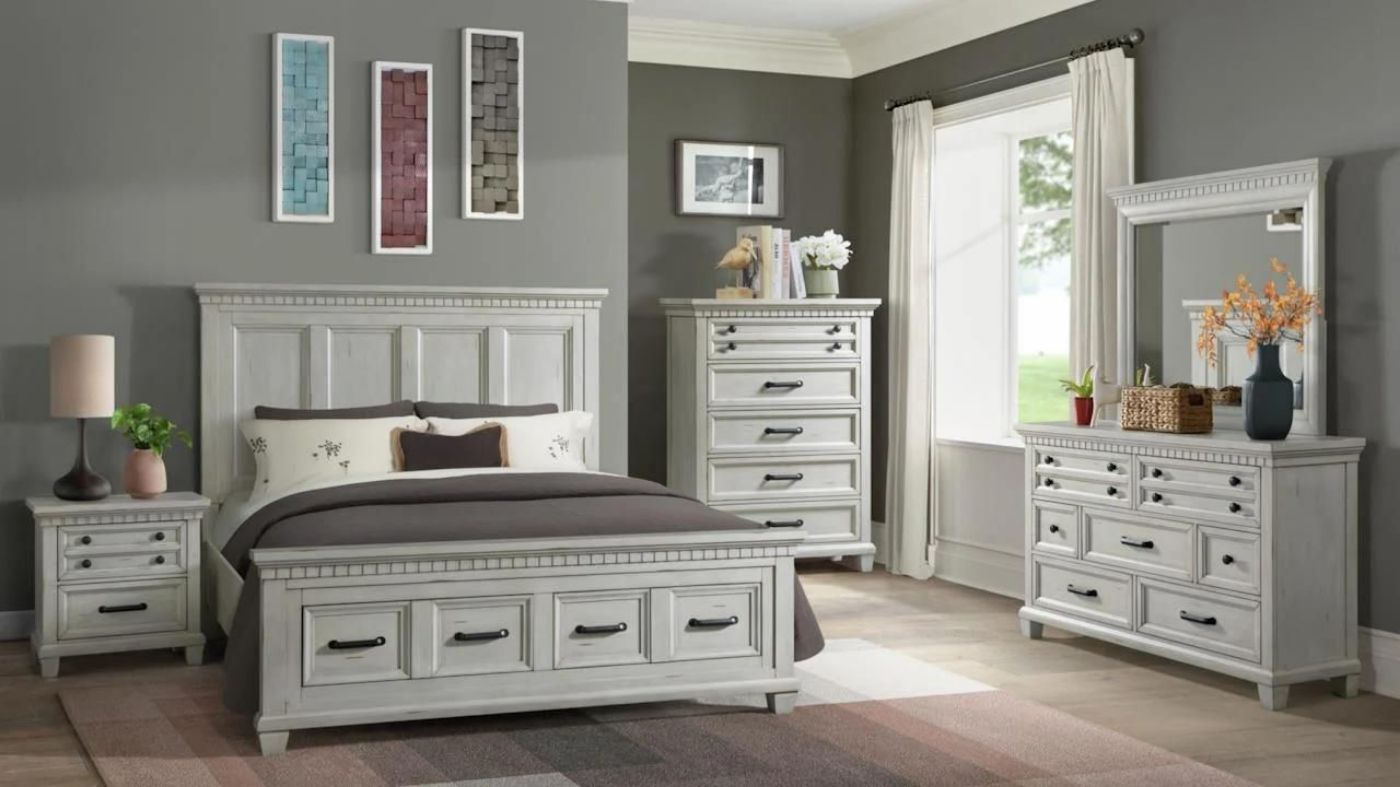 Picture of McCoy King Size Storage Bedroom Set - White