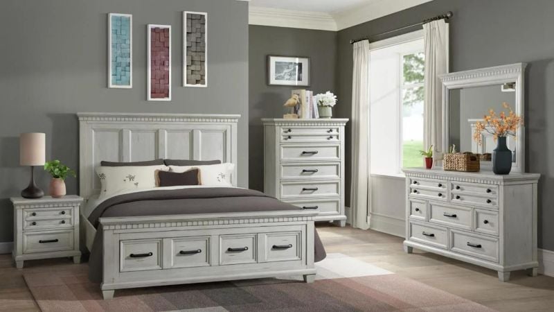 Picture of McCoy King Size Storage Bedroom Set - White