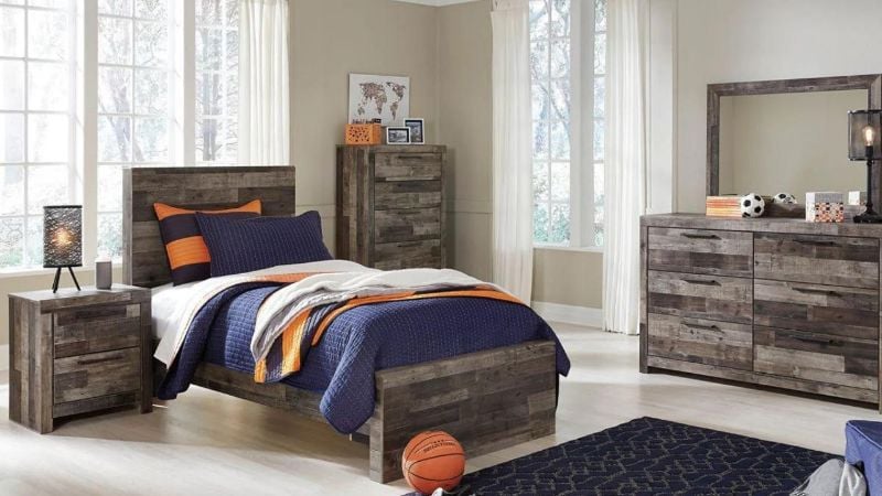 Picture of Derekson Twin Size Bedroom Set - Gray Brown