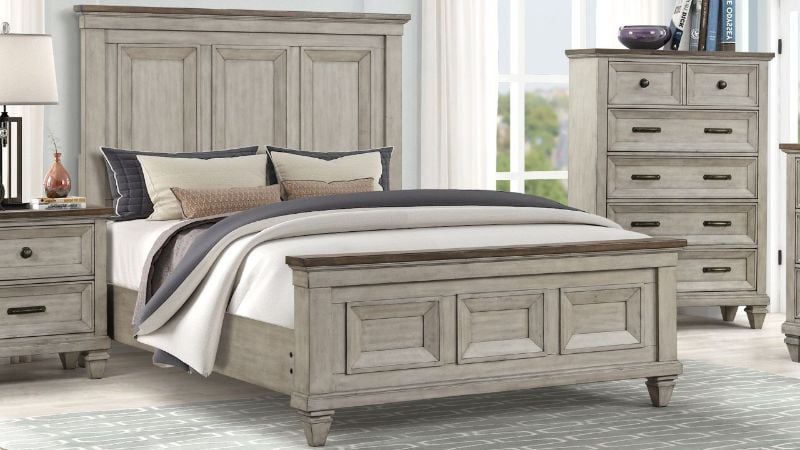 Picture of Mariana Panel Bed - Off white