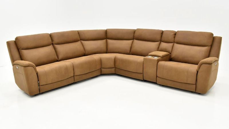 Picture of Kelly Power Sectional - Brown