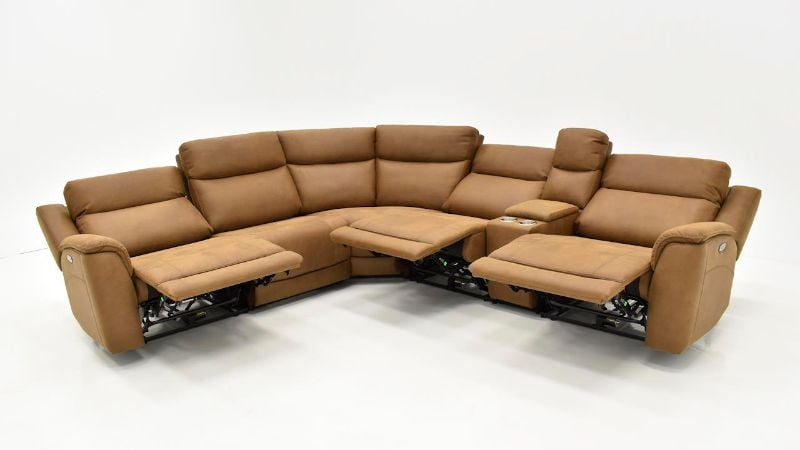 Picture of Kelly Power Sectional - Brown