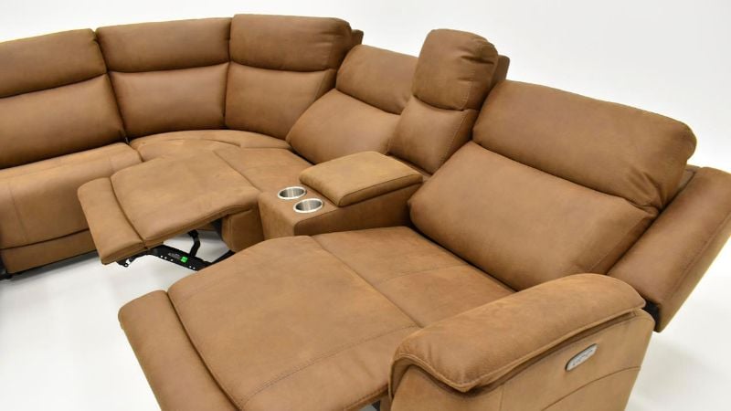 Picture of Kelly Power Sectional - Brown