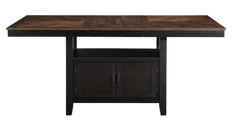 Picture of Bermuda 6-Piece Counter Table Set - Black with Brown Top